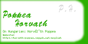 poppea horvath business card